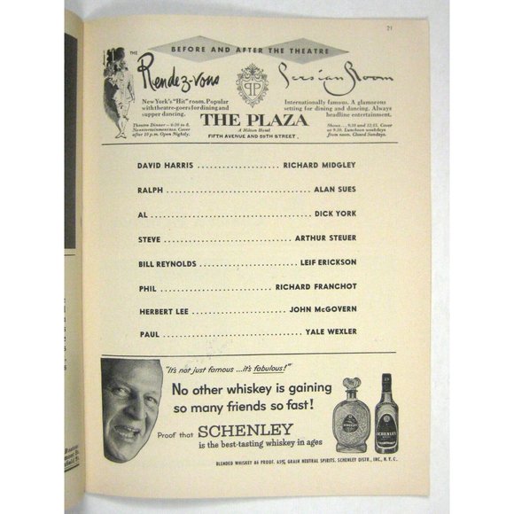 Tea Sympathy Playbill 1954 Deborah Kerr John Kerr Leif Erickson Dick York - Picture 5 of 8